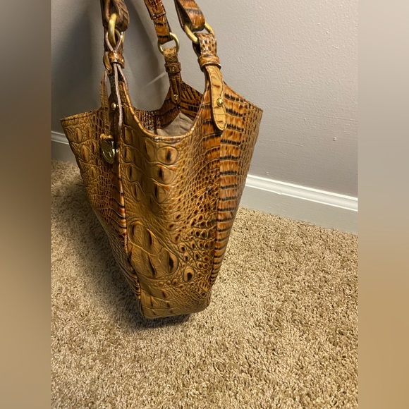 Brahmin Open Top Toasted Melbourne Retro Double Strap Carla Market Tote - Picture 12 of 15